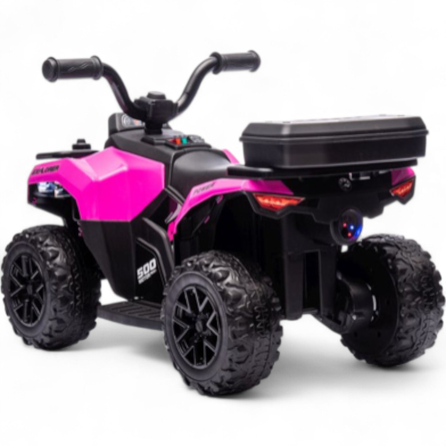 Mini Moto 4 Elétrica para Crianças LITTLE EXPLORER 6v Rosa c/ RODAS DE BORRACHA