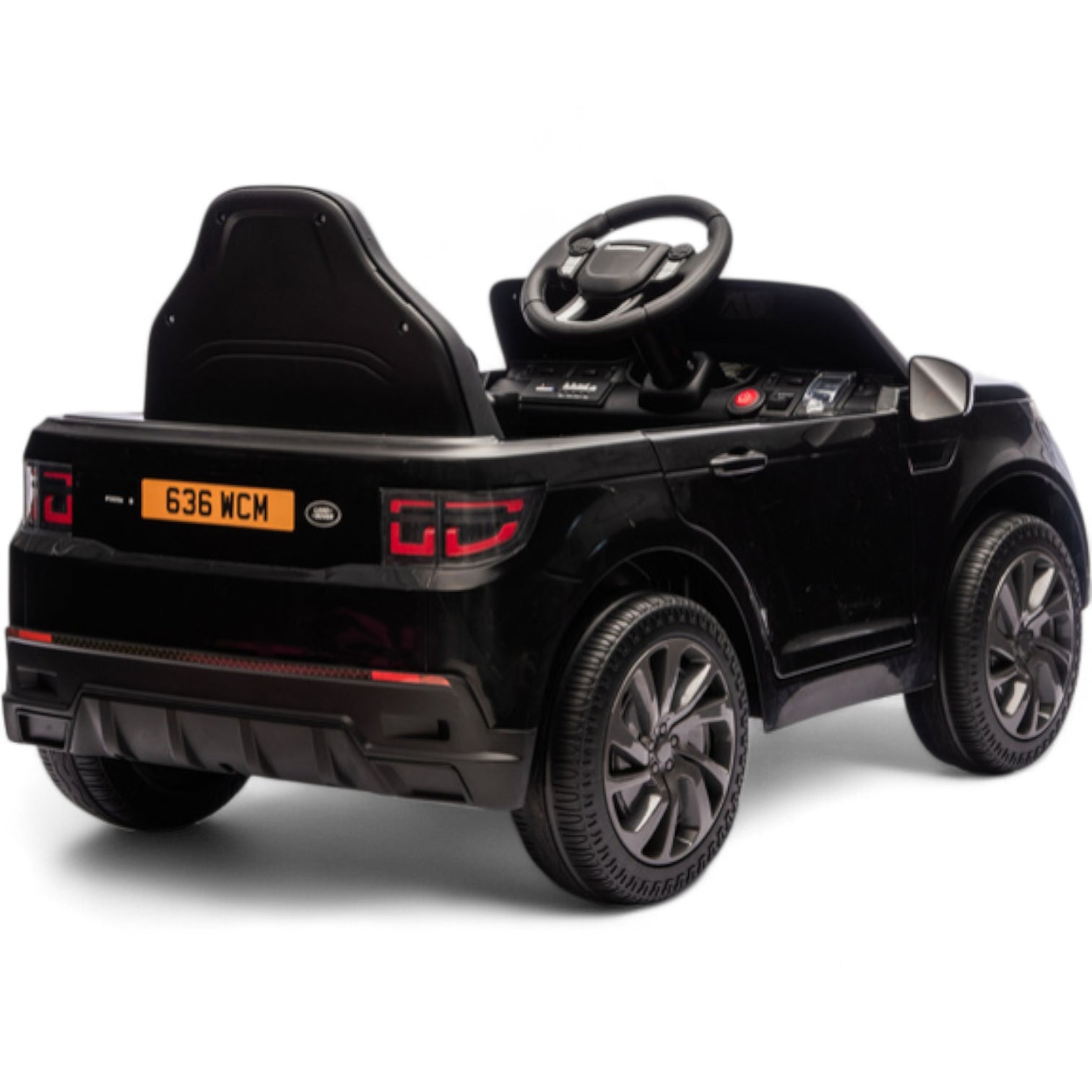 Carro Elétrico para Criança RANGE ROVER DISCOVERY 12v Preto c/ RODAS DE BORRACHA & ASSENTO EM PELE