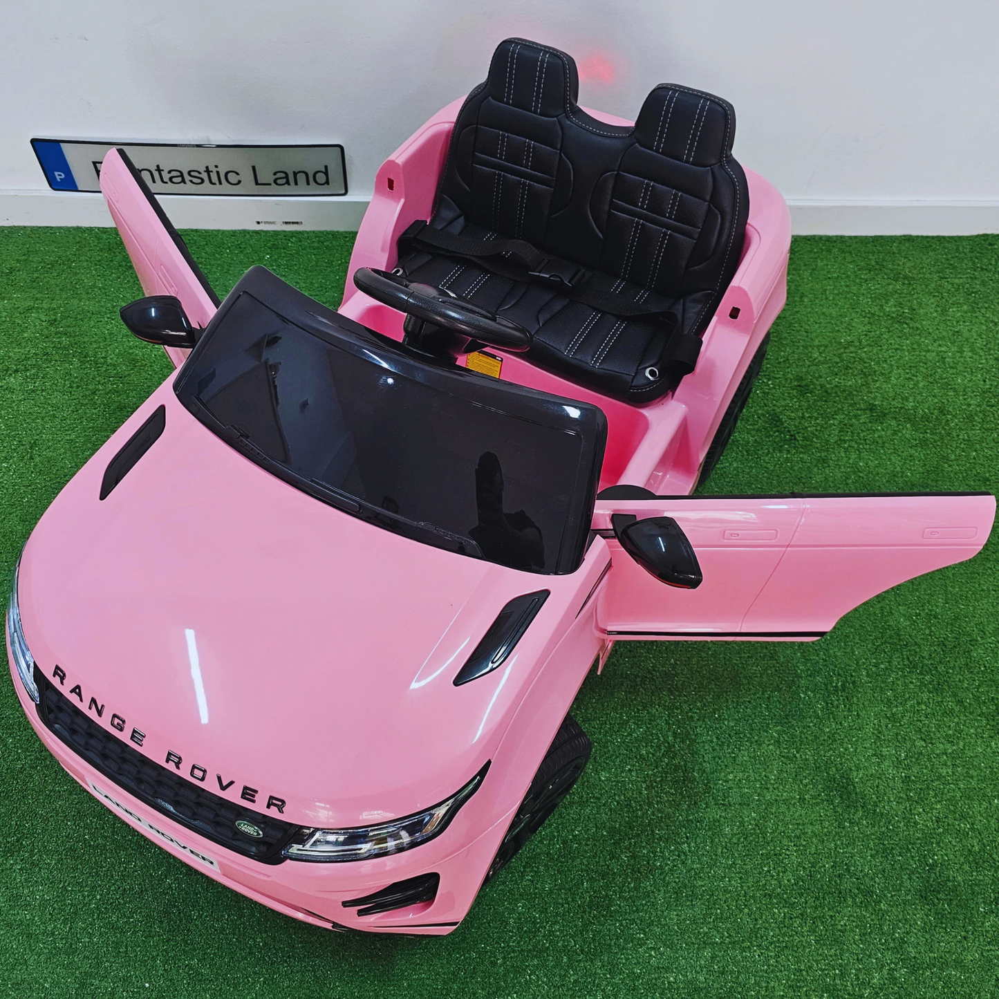Carro Elétrico para Criança RANGE ROVER EVOQUE 12v Rosa c/ RODAS DE BORRACHA & ASSENTO EM PELE