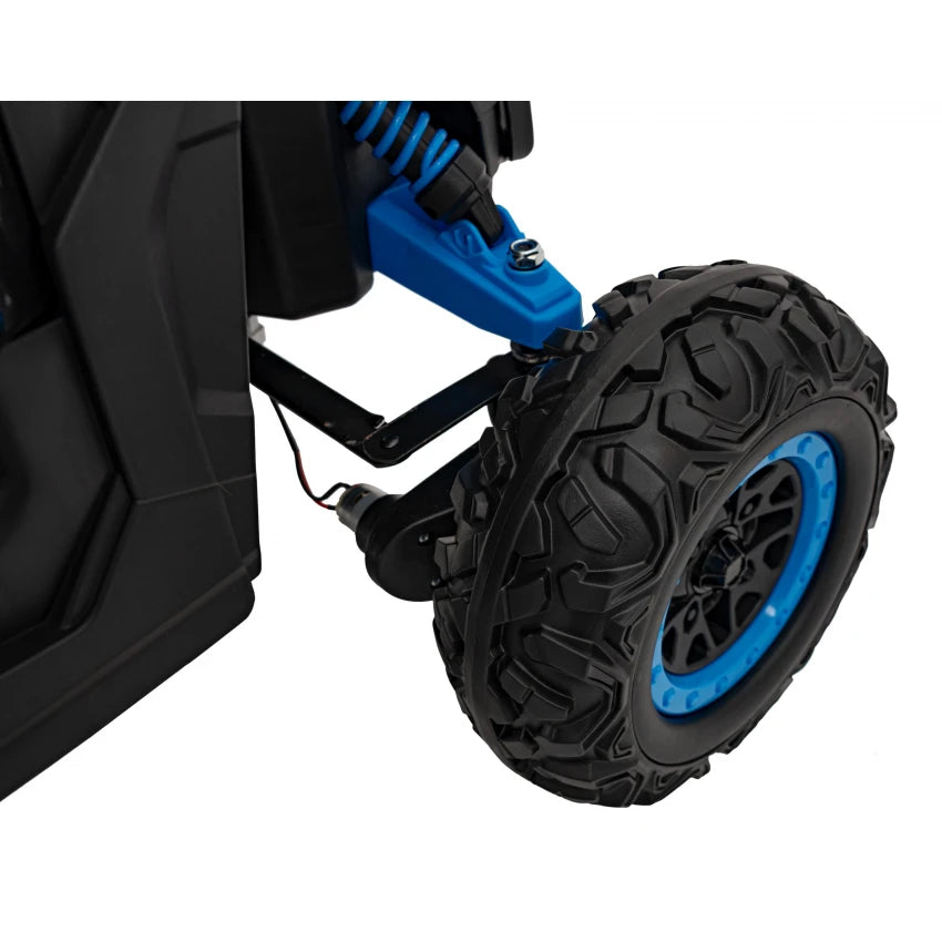 Carro Elétrico para Criança MAVERICK STYLE 4x4 24v Azul c/ RODAS DE BORRACHA & ASSENTO EM PELE