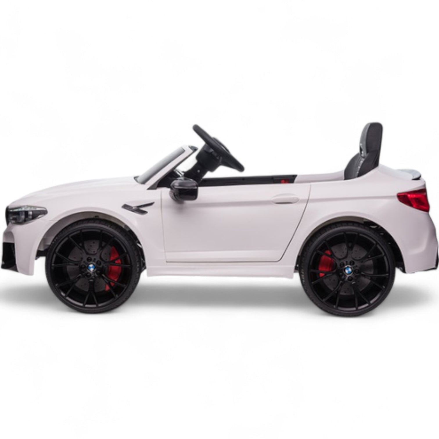 Carro Elétrico para Criança BMW M5 DRIFT 24v Branco c/ RODAS DE BORRACHA & ASSENTO EM PELE