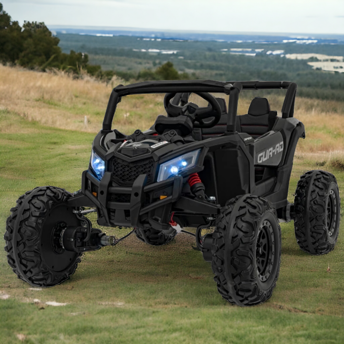 Carro Elétrico para Criança MAVERICK STYLE 4x4 24v Preto c/ RODAS DE BORRACHA & ASSENTO EM PELE
