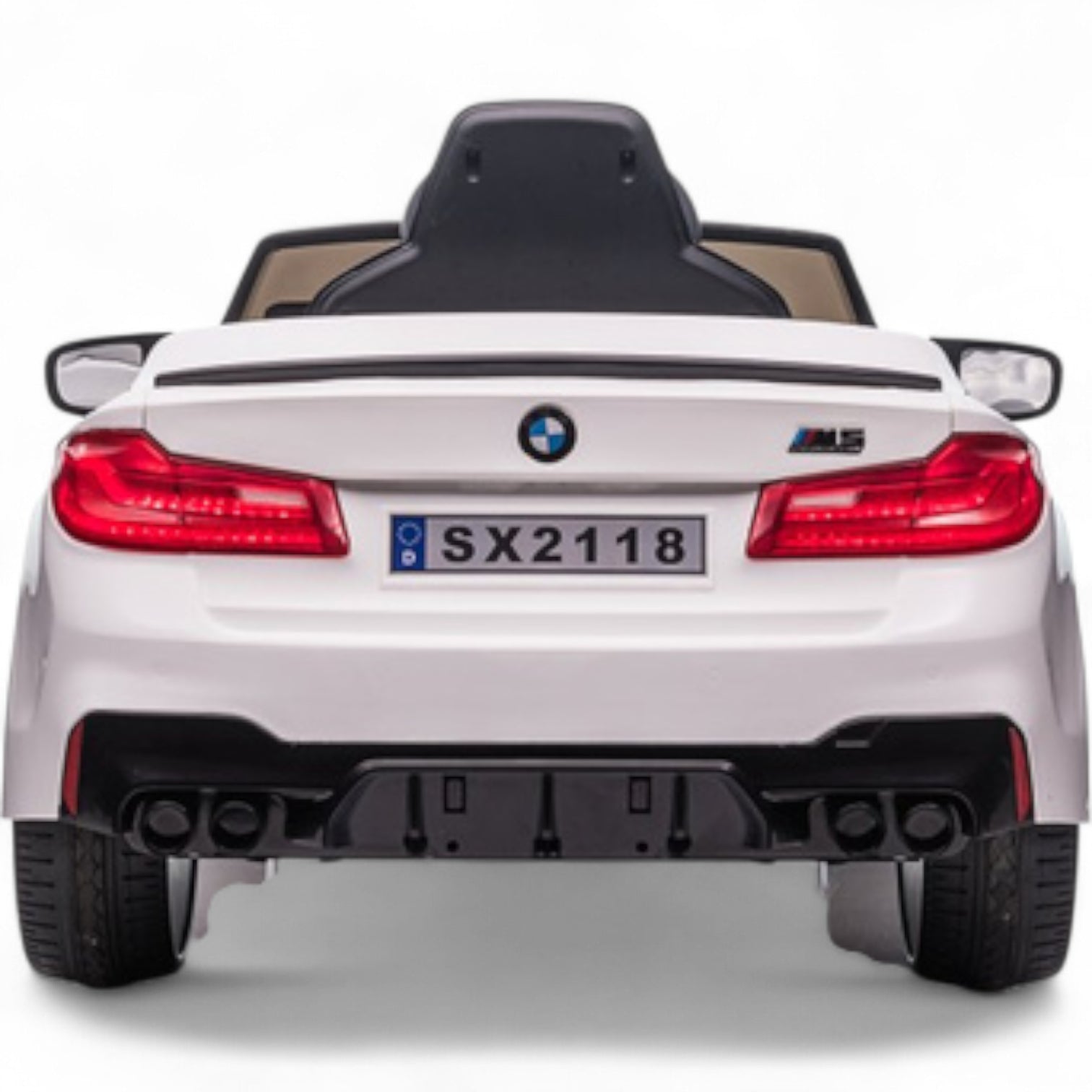 Carro Elétrico para Criança BMW M5 DRIFT 24v Branco c/ RODAS DE BORRACHA & ASSENTO EM PELE