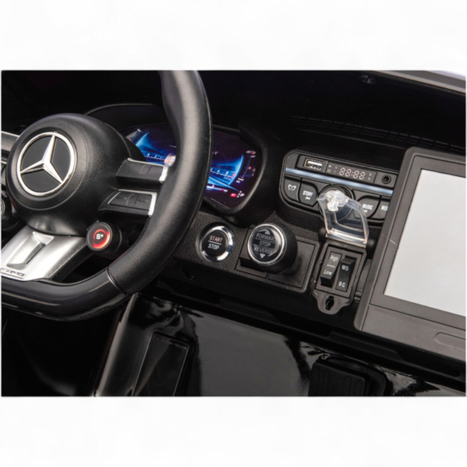 Carro Elétrico para Criança MERCEDES GT63 24v STRONG XXL Preto Metalizado c/ MP4, RODAS DE BORRACHA & ASSENTO EM PELE