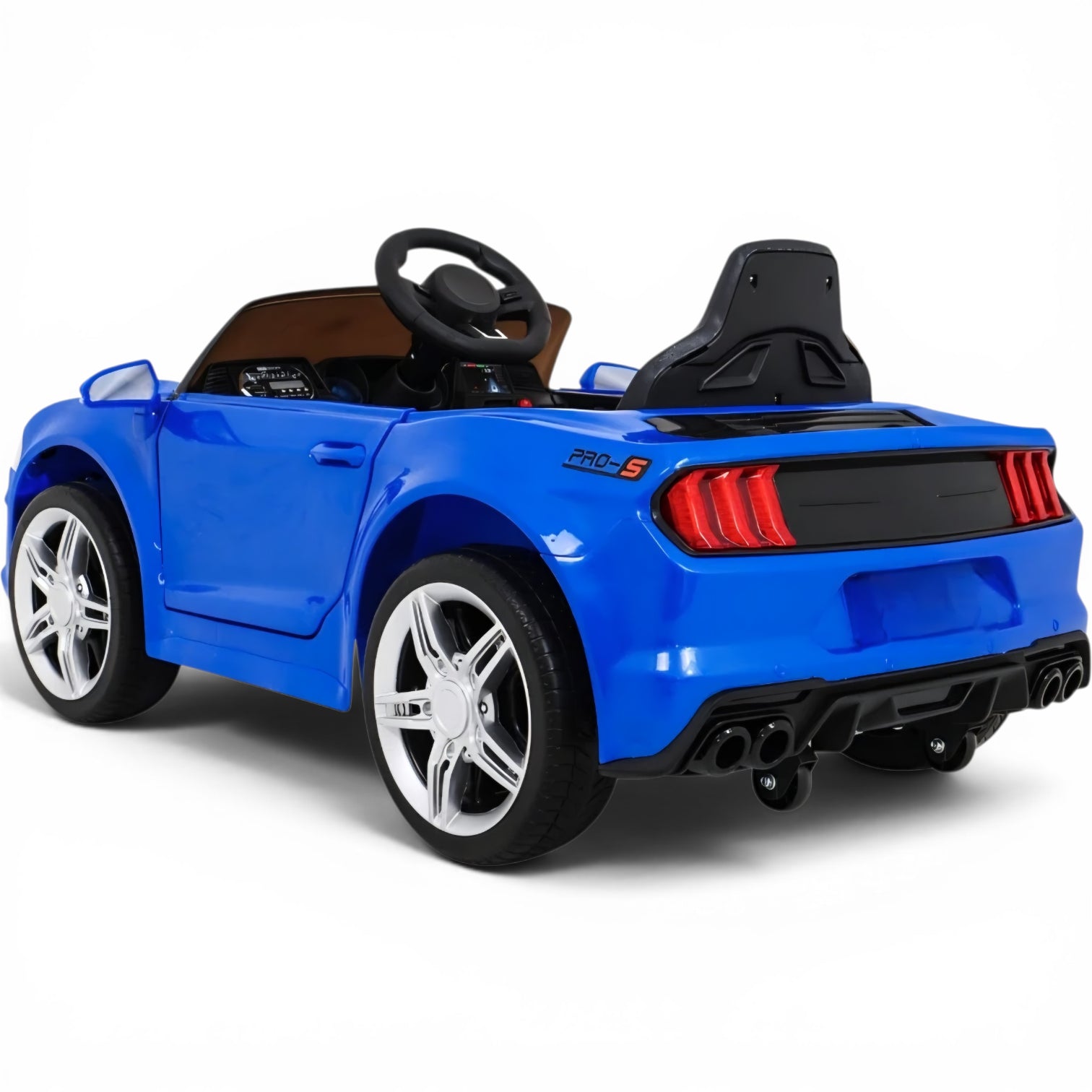 Carro Elétrico para Criança GT Style Azul Metalizado 12v c/ RODAS DE BORRACHA & ASSENTO EM PELE