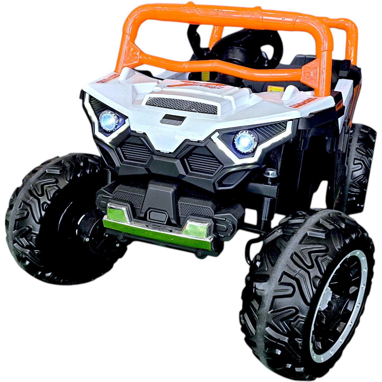 Carro Elétrico para Criança Buggy Lander Laranja 4x4 12v c/ RODAS DE BORRACHA & ASSENTO EM PELE