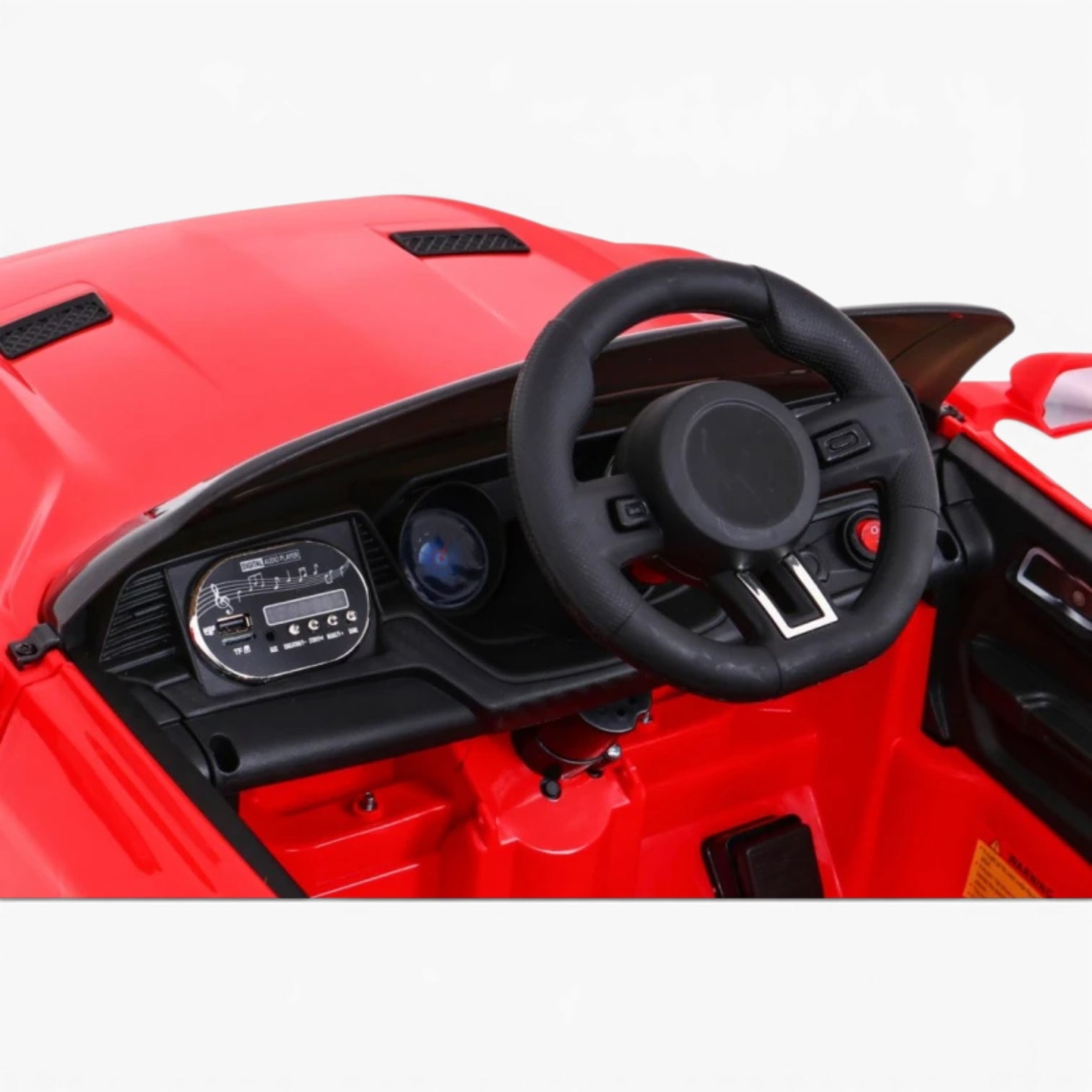 Carro Elétrico para Criança GT Style Vermelho 12v c/ RODAS DE BORRACHA & ASSENTO EM PELE