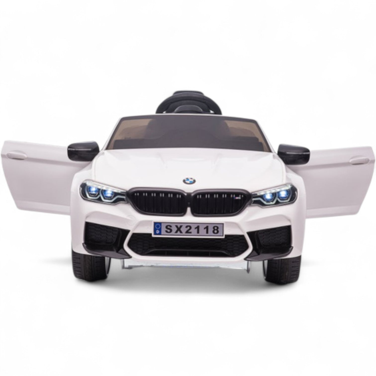 Carro Elétrico para Criança BMW M5 DRIFT 24v Branco c/ RODAS DE BORRACHA & ASSENTO EM PELE