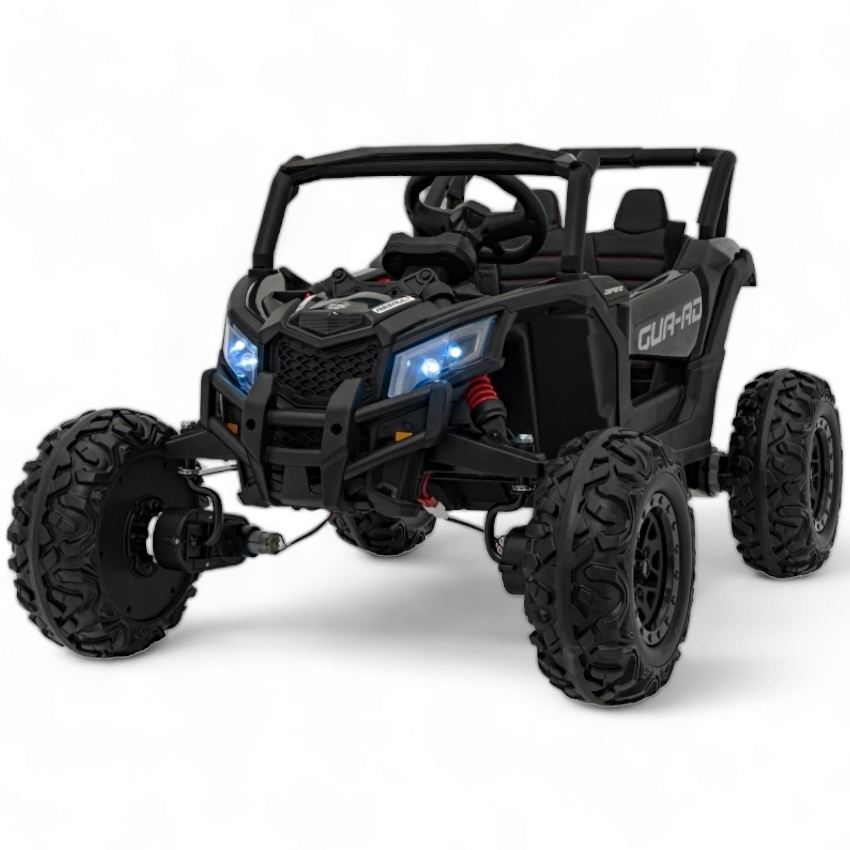 Carro Elétrico para Criança MAVERICK STYLE 4x4 24v Preto c/ RODAS DE BORRACHA & ASSENTO EM PELE