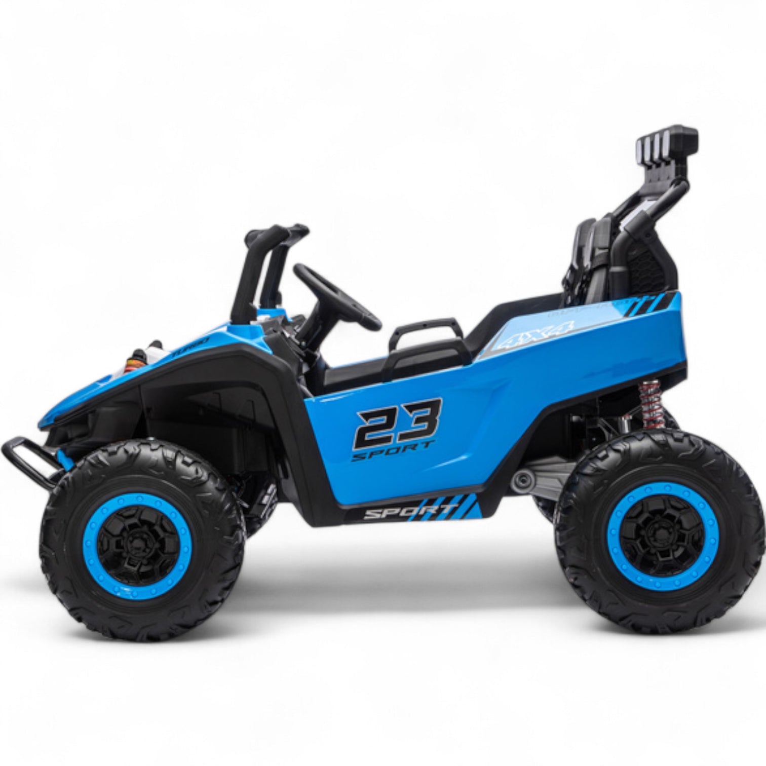 Carro Elétrico para Criança BUGGY TURBO SPORT 4x4 24v Azul c/ RODAS DE BORRACHA & ASSENTO EM PELE