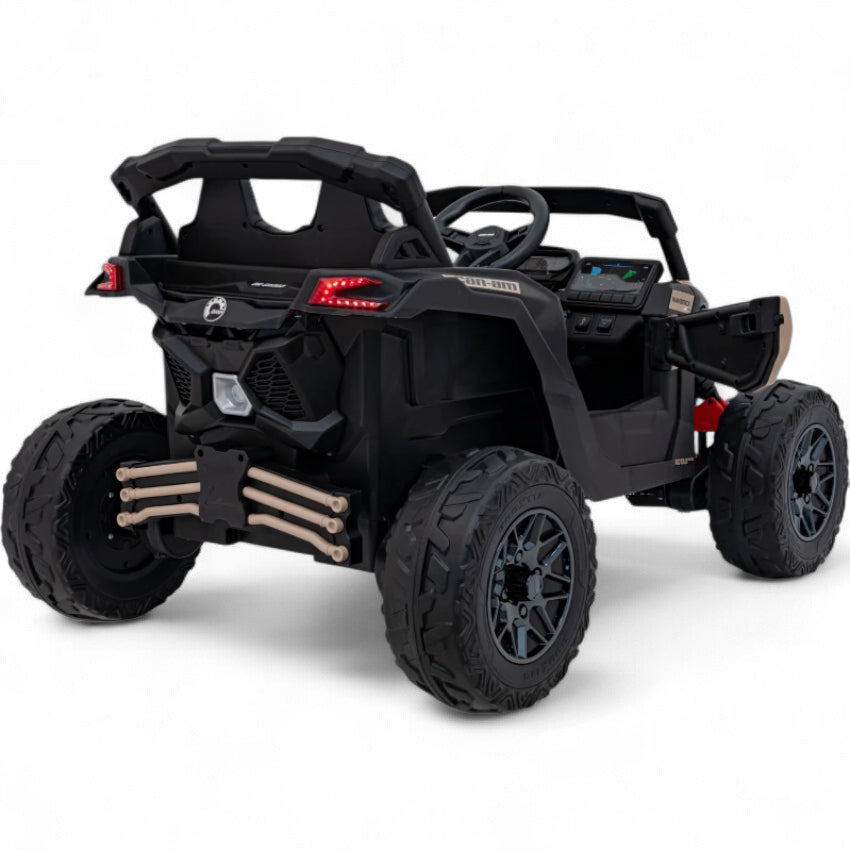 Carro Elétrico para Criança CAN-AM MAVERICK 4x4 24v Khaki c/ RODAS DE BORRACHA & ASSENTO EM PELE