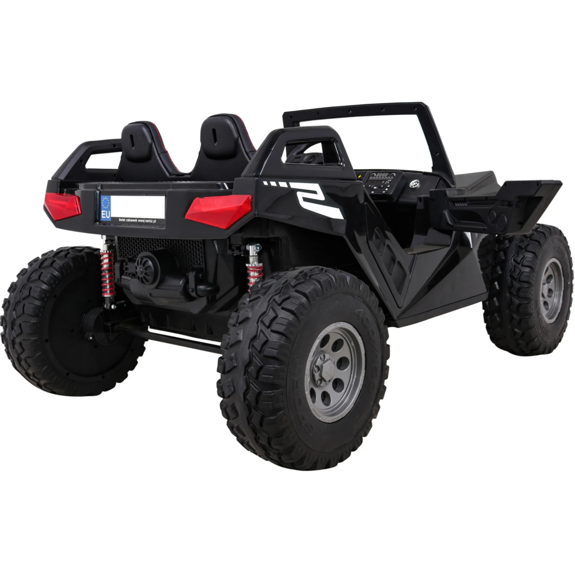 Carro Elétrico para Criança BUGGY CLASH 4x4 24v Preto 2 LUGARES, RODAS DE BORRACHA & ASSENTO EM PELE