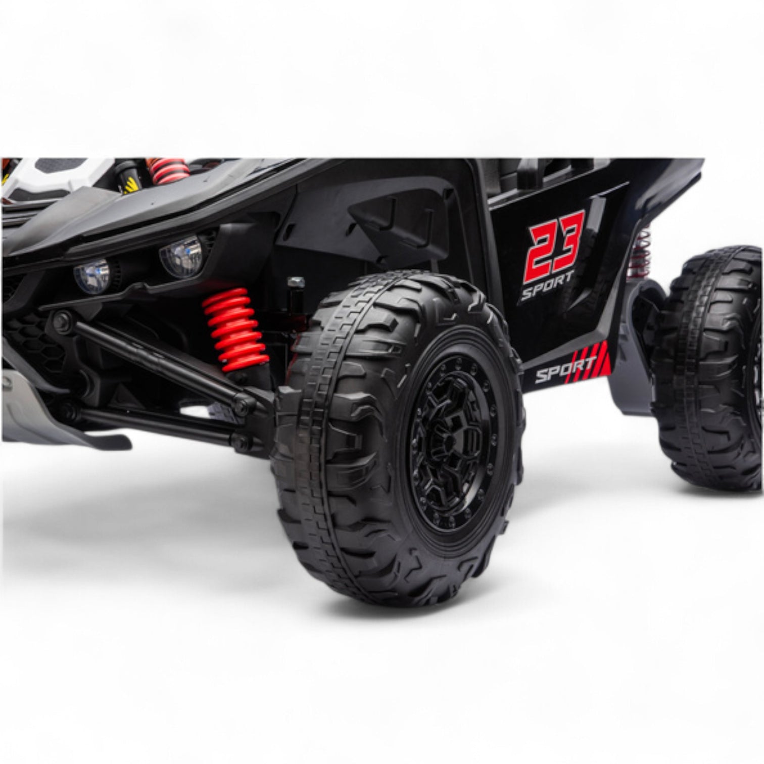 Carro Elétrico para Criança BUGGY TURBO SPORT 4x4 24v Preto c/ RODAS DE BORRACHA & ASSENTO EM PELE