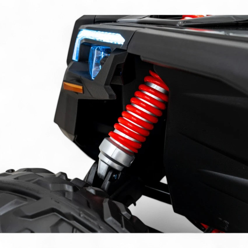 Carro Elétrico para Criança CAN-AM MAVERICK TURBO RR 4x4 24v Caqui c/ RODAS DE BORRACHA & ASSENTO EM PELE