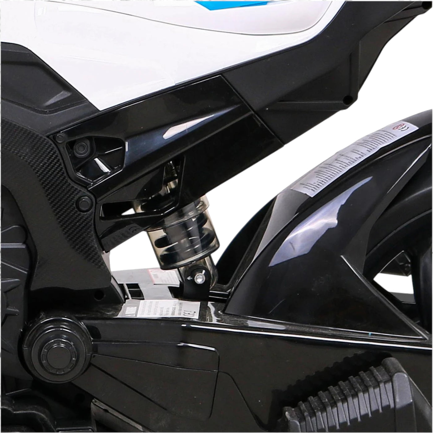 Moto Elétrica para Criança BMW HP4 12v Azul c/ RODAS DE BORRACHA & ASSENTO EM PELE