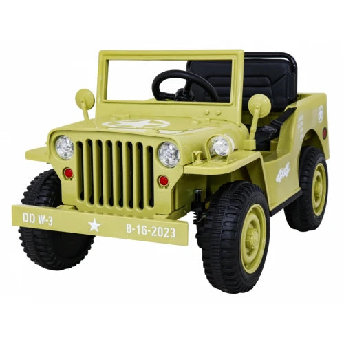 Carro Elétrico para Criança Jipe WILLYS 12v Matcha c/ RODAS DE BORRACHA & ASSENTO EM PELE