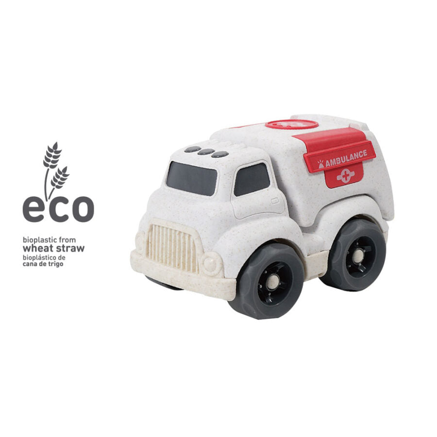GIROS-Carro BIO Plástico AMBULÂNCIA (18CM)
