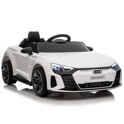 Carro Elétrico para Criança AUDI E-TRON GT 12v Branco c/ RODAS DE BORRACHA & ASSENTO EM PELE