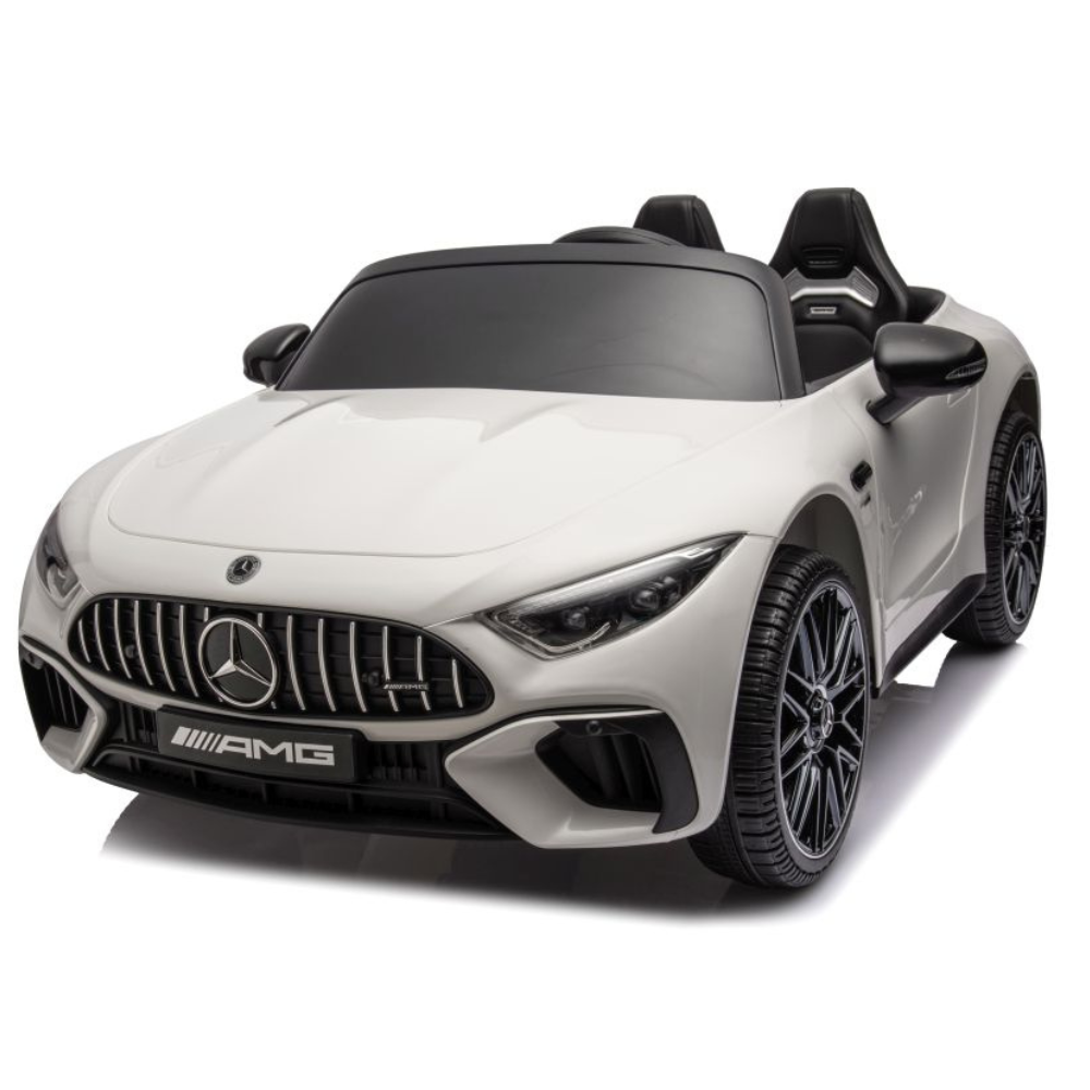 Carro Elétrico para Criança MERCEDES SL63 Branco 4x4  2 LUGARES 24v c/ RODAS DE BORRACHA & ASSENTO EM PELE