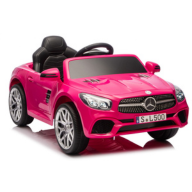 Carro Elétrico para Criança MERCEDES SL500 12V Rosa c/ RODAS DE BORRACHA & ASSENTO EM PELE
