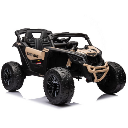 Carro Elétrico para Criança CAN-AM MAVERICK 4x4 24v Khaki c/ RODAS DE BORRACHA & ASSENTO EM PELE