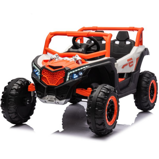 Carro Elétrico para Criança BUGGY 4x4 12v Laranja c/ RODAS DE BORRACHA & ASSENTO EM PELE