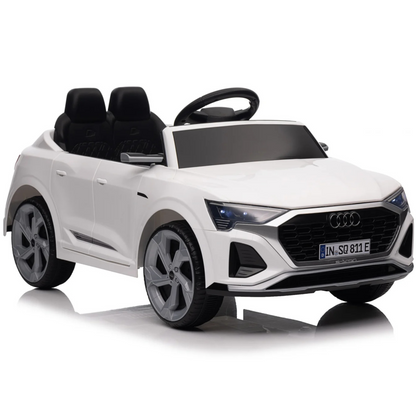Carro Elétrico para Criança AUDI SQ8 12V Branco c/ RODAS DE BORRACHA & ASSENTO EM PELE