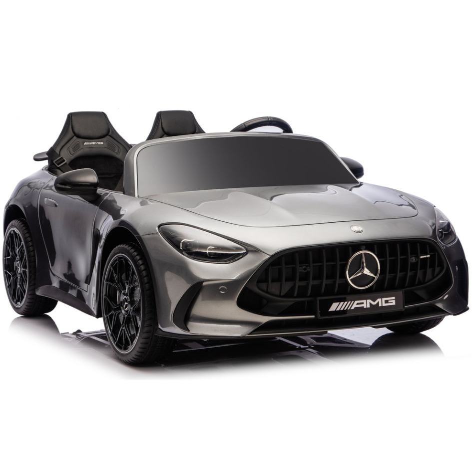 Carro Elétrico para Criança MERCEDES GT63 24v XXL Cinza Metalizado c/ MP4, RODAS DE BORRACHA & ASSENTO EM PELE