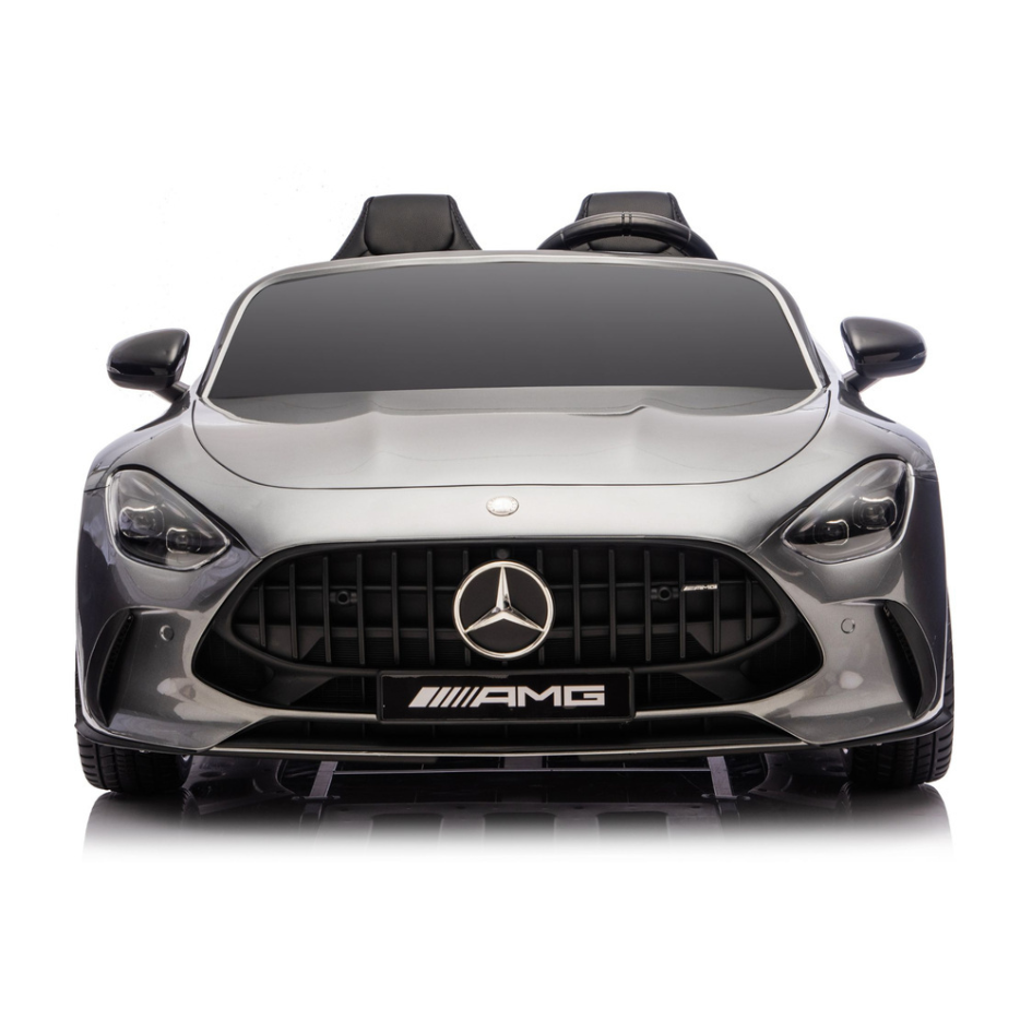 Carro Elétrico para Criança MERCEDES GT63 24v XXL Cinza Metalizado c/ MP4, RODAS DE BORRACHA & ASSENTO EM PELE