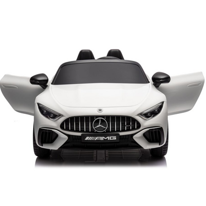 Carro Elétrico para Criança MERCEDES SL63 Branco 4x4  2 LUGARES 24v c/ RODAS DE BORRACHA & ASSENTO EM PELE
