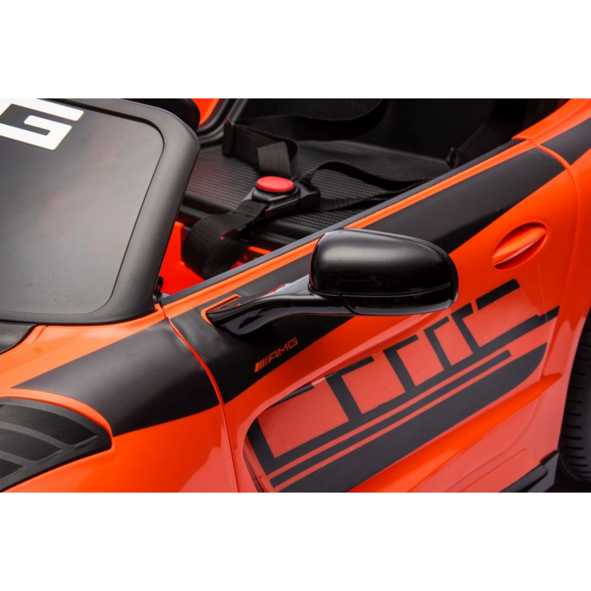 Mercedes GT3 Deluxe 12V Laranja – carro elétrico para criança (vista 12)