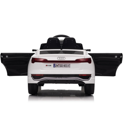 Carro Elétrico para Criança AUDI SQ8 12V Branco c/ RODAS DE BORRACHA & ASSENTO EM PELE