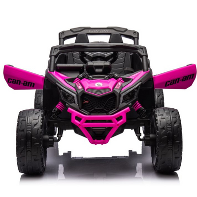 Carro Elétrico para Criança CAN-AM MAVERICK 4x4 24v Rosa c/ RODAS DE BORRACHA & ASSENTO EM PELE