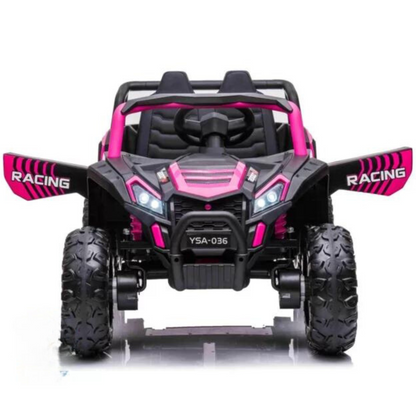 Carro Elétrico para Criança BEACH BUGGY 4x4 24v Rosa c/ RODAS DE BORRACHA & ASSENTO EM PELE