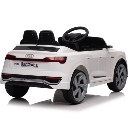Carro Elétrico para Criança AUDI SQ8 12V Branco c/ RODAS DE BORRACHA & ASSENTO EM PELE