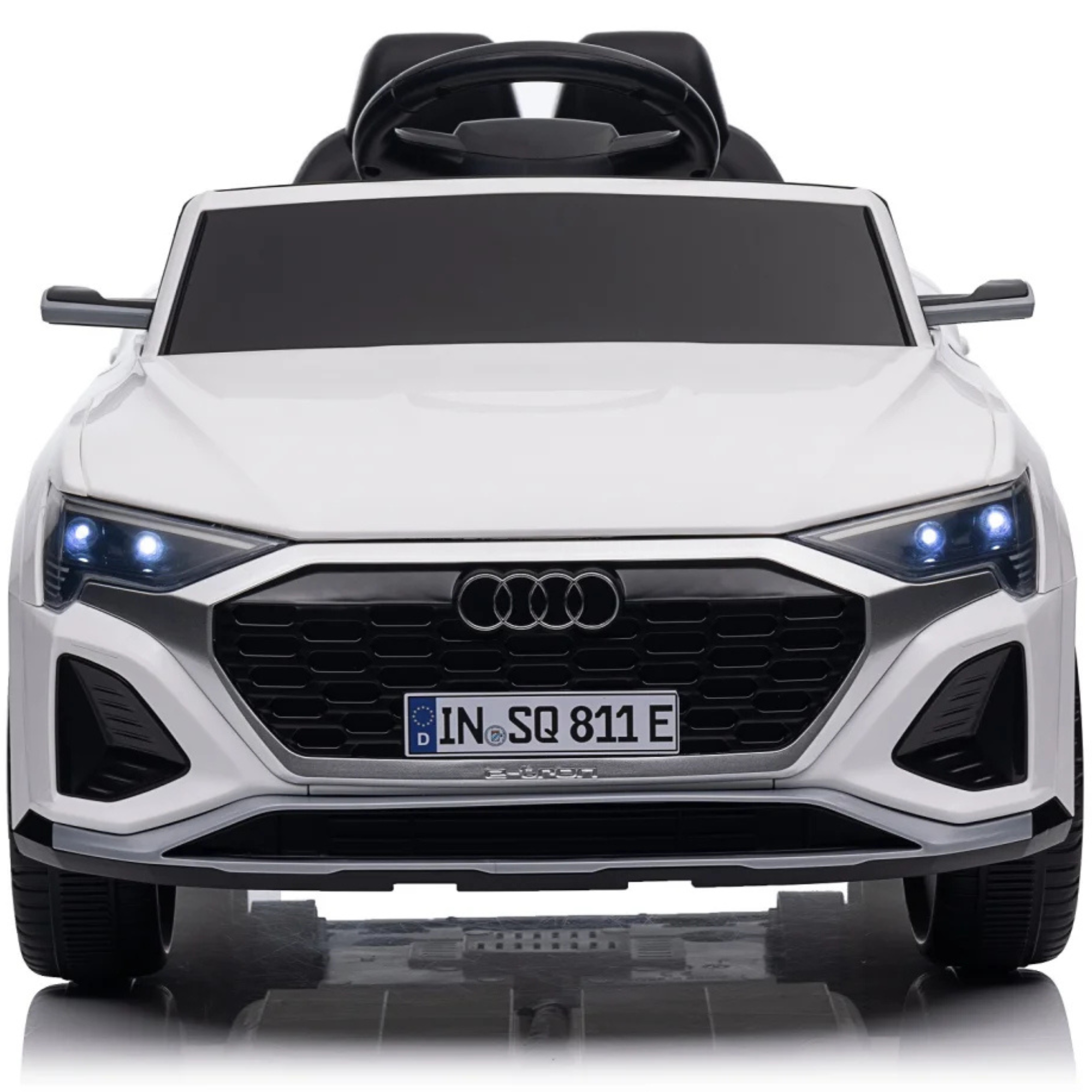 Carro Elétrico para Criança AUDI SQ8 12V Branco c/ RODAS DE BORRACHA & ASSENTO EM PELE
