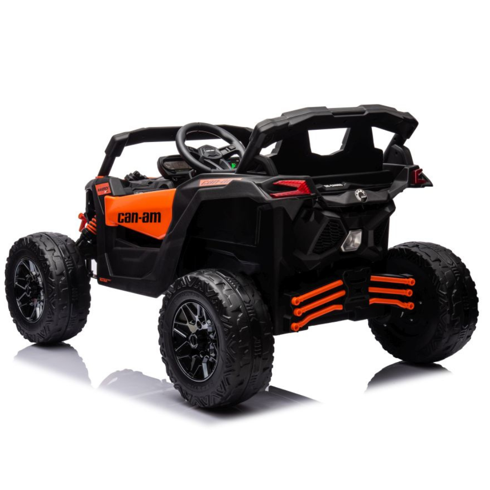 Carro Elétrico para Criança CAN-AM MAVERICK 4x4 24v Laranja c/ RODAS DE BORRACHA & ASSENTO EM PELE