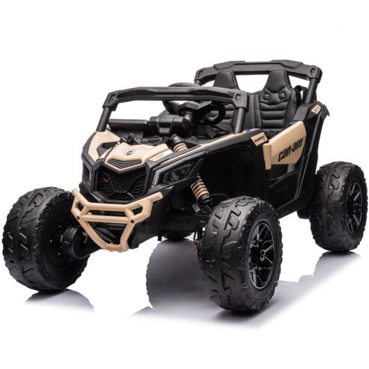 Carro Elétrico para Criança CAN-AM MAVERICK 4x4 24v Khaki c/ RODAS DE BORRACHA & ASSENTO EM PELE