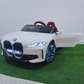 Carro Elétrico para Criança BMW I4 12v Branco c/ RODAS DE BORRACHA & ASSENTO EM PELE