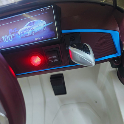 Carro Elétrico para Criança BMW I4 12v BATERIA DE LITIO Branco c/ RODAS DE BORRACHA & ASSENTO EM PELE