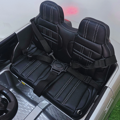 Carro Elétrico para Criança RANGE ROVER EVOQUE 12v Cinza Metalizado c/ RODAS DE BORRACHA E ASSENTO EM PELE