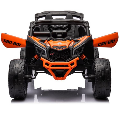 Carro Elétrico para Criança CAN-AM MAVERICK 4x4 24v Laranja c/ RODAS DE BORRACHA & ASSENTO EM PELE