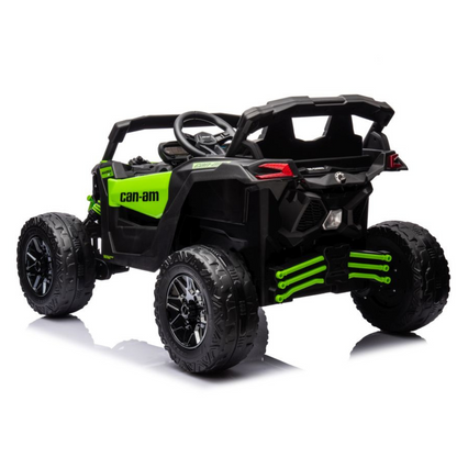 Carro Elétrico para Criança CAN-AM MAVERICK 4x4 200W 24v Verde c/ RODAS DE BORRACHA & ASSENTO EM PELE