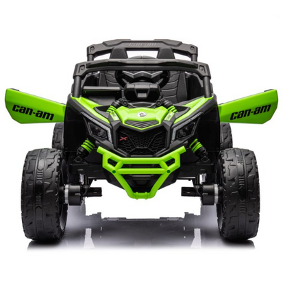 Carro Elétrico para Criança CAN-AM MAVERICK 4x4 200W 24v Verde c/ RODAS DE BORRACHA & ASSENTO EM PELE