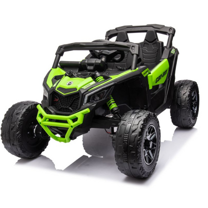 Carro Elétrico para Criança CAN-AM MAVERICK 4x4 200W 24v Verde c/ RODAS DE BORRACHA & ASSENTO EM PELE