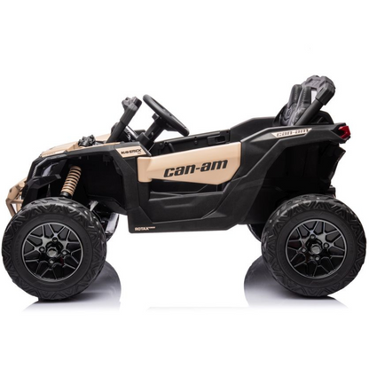 Carro Elétrico para Criança CAN-AM MAVERICK 4x4 24v Khaki c/ RODAS DE BORRACHA & ASSENTO EM PELE