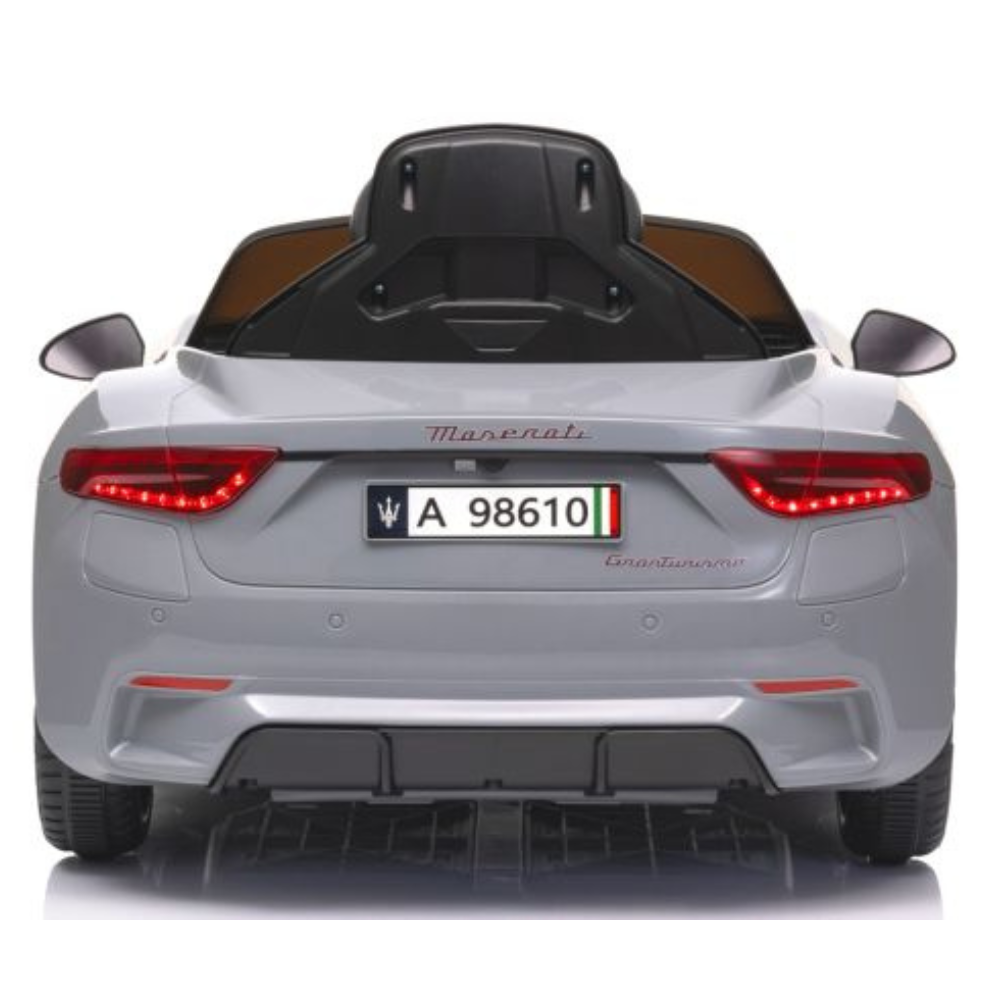 Carro Elétrico para Criança MASERATI GRAN TURISMO 12v BATERIA DE LITIO Cinza c/ RODAS DE BORRACHA & ASSENTO EM PELE