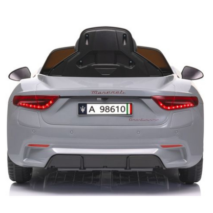 Carro Elétrico para Criança MASERATI GRAN TURISMO 12v BATERIA DE LITIO Cinza c/ RODAS DE BORRACHA & ASSENTO EM PELE