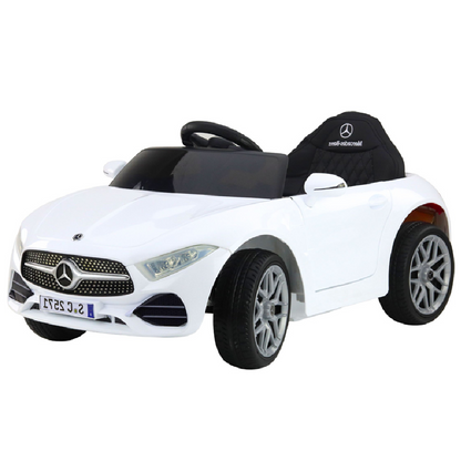 Carro Elétrico para criança MERCEDES CLS 350 12v BRANCO c/ RODAS DE BORRACHA & ASSENTO EM PELE