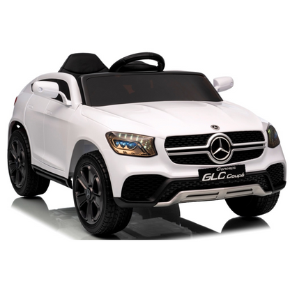 Carro Elétrico para Criança MERCEDES GLC coupê BATERIA DE LITIO 12v 4x4 Branco c/ RODAS DE BORRACHA & ASSENTO EM PELE